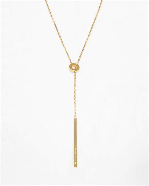 michael kors lariat necklace|michael kors chain link necklace.